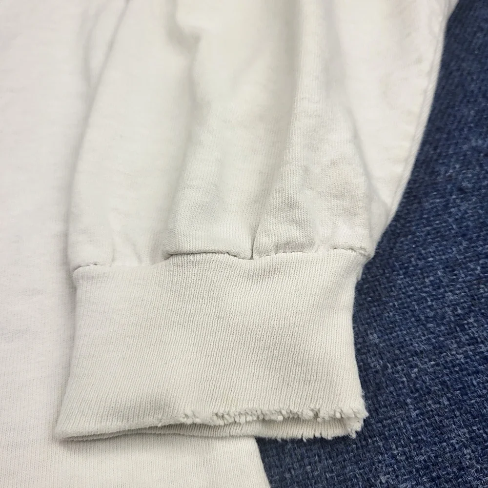 Vintage Nike Silver Tag Long Sleeve Graphic T-Shirt White Large Made in USA 90s - Picture 3 of 10